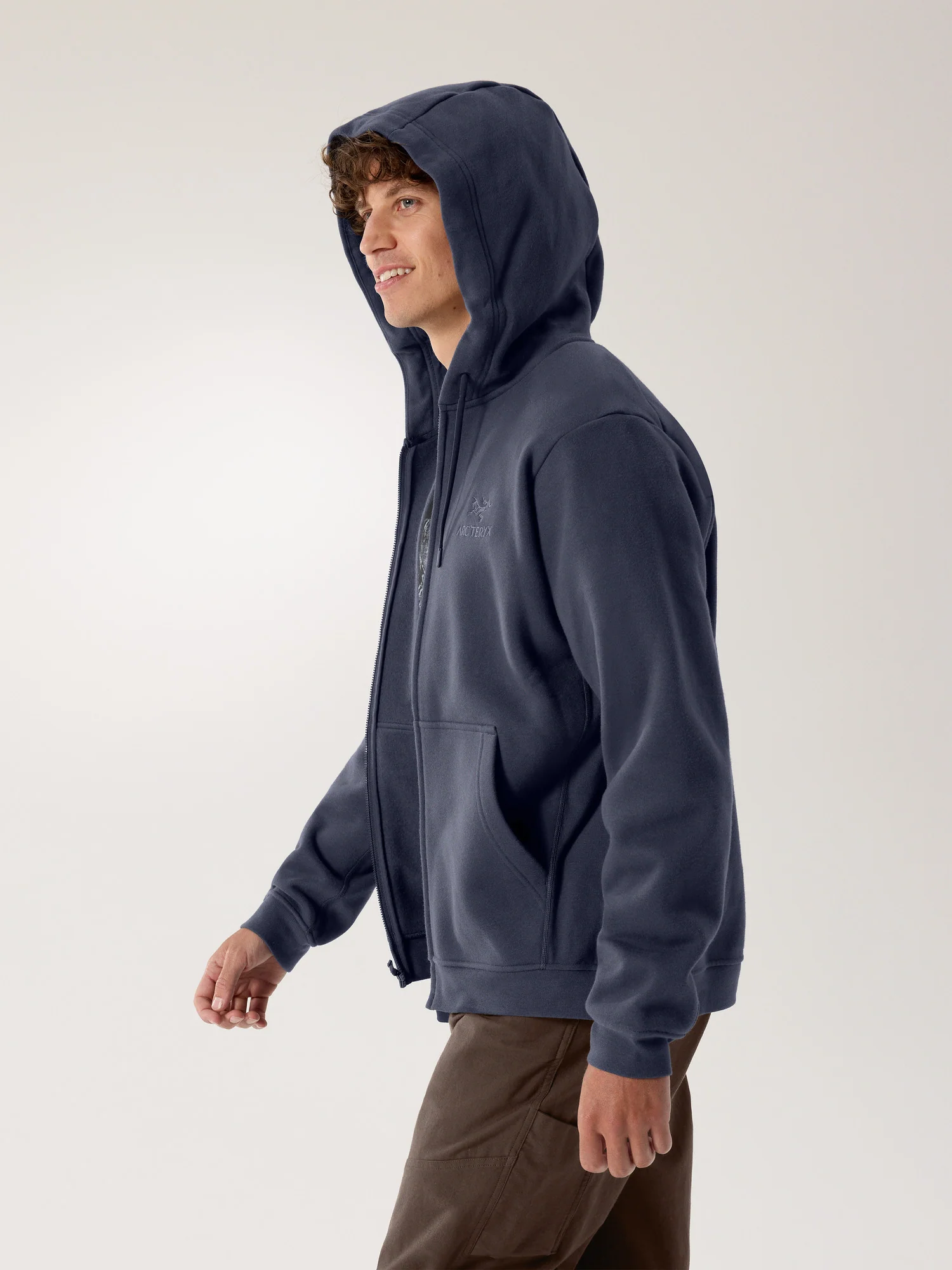 Emblem Fleece Full-Zip Hoody Men's - Image 4