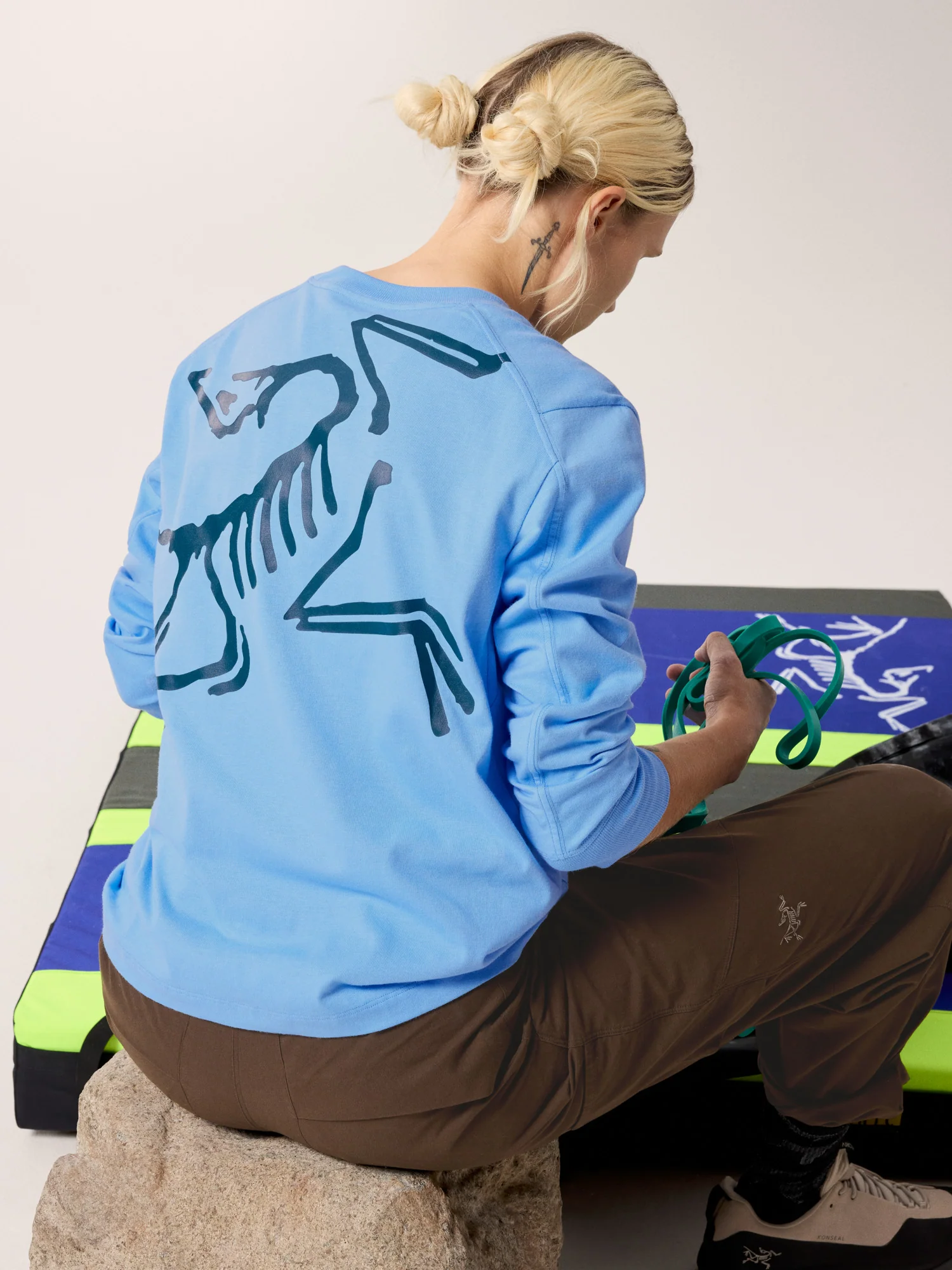Kragg Cotton Bird Crew Neck Shirt LS Women's - Image 2