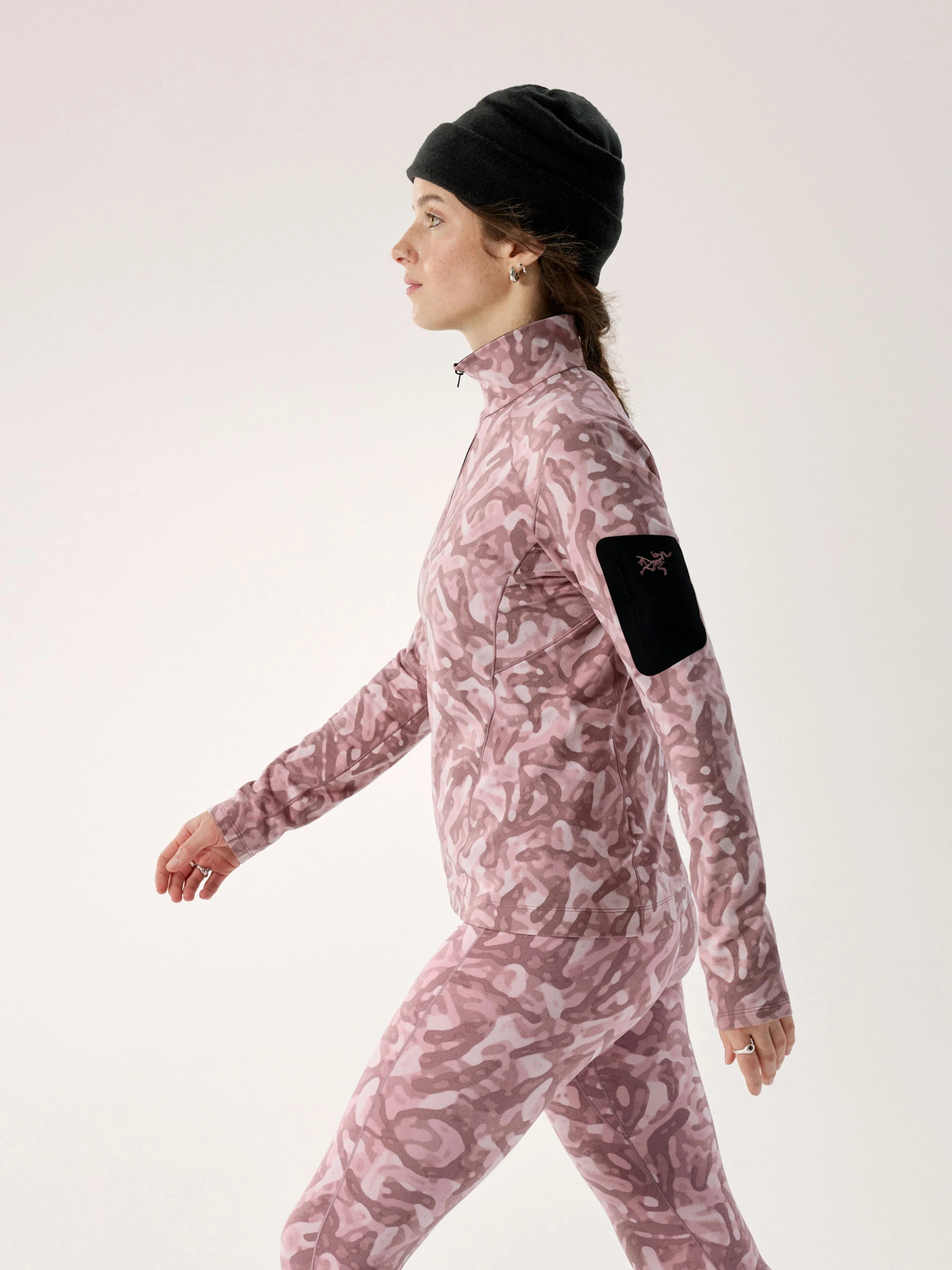 Rho Zip Neck Women's - Print - Image 5
